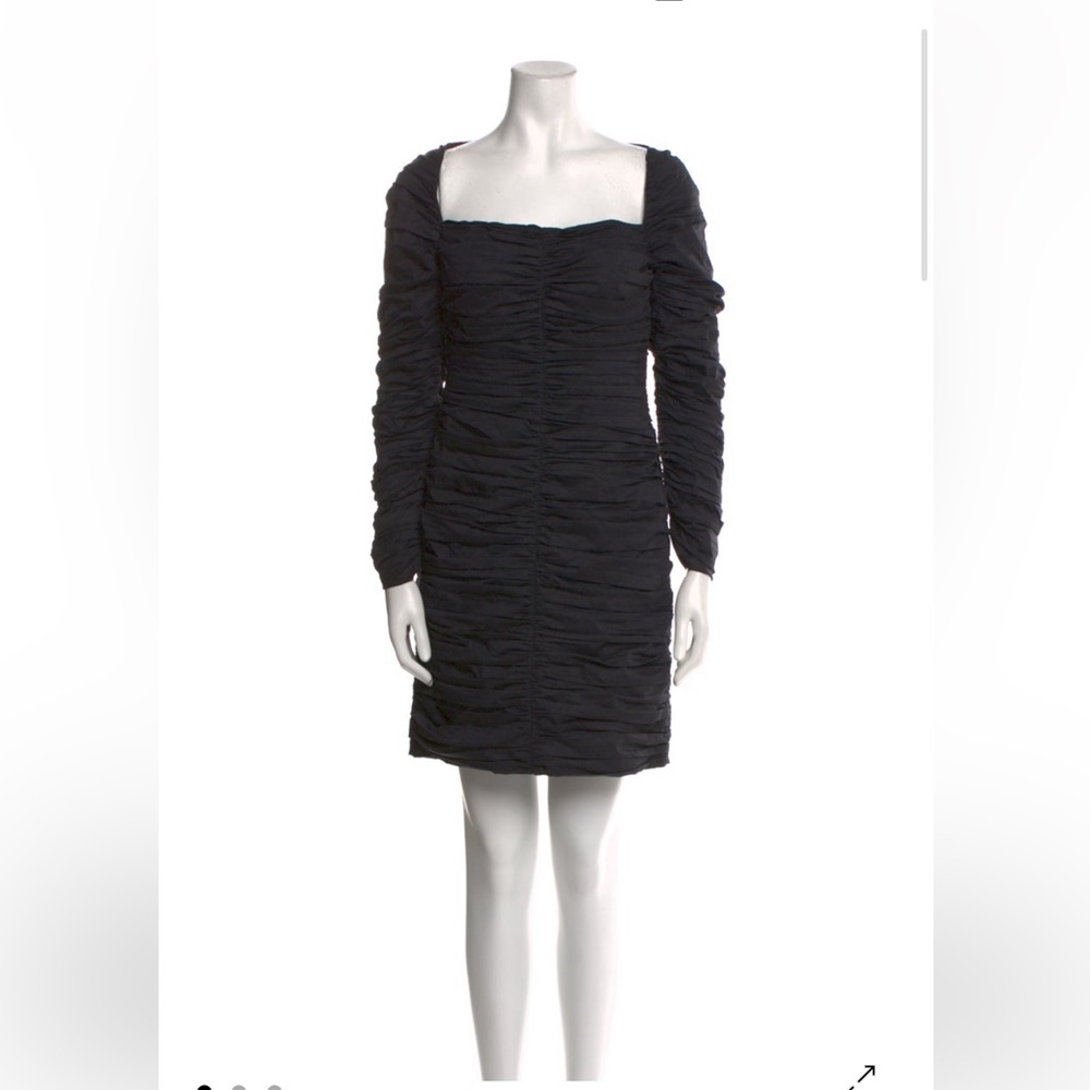TOVE Black Textured Long Sleeve Dress